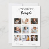 ミニマリスト 花嫁の年齢は？ 結婚前お祝いカード 招待状 (正面)