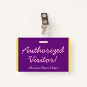 ミニマリスト"許可された訪問者！" バッジ (正面クリップ)