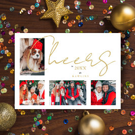 ミニマリスト 高級感のあるクリスマス 4つの写真 シーズンカード
