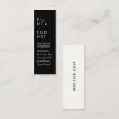 ミニマリスト(黒/白) スキニー名刺 (正面/裏面)