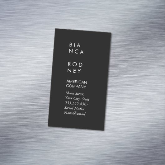 ミニマリスト(黒/白) マグネット名刺 (インサイチュ)