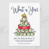 ミニマリスト 1年を振り返るクリスマスグリーティング シーズンカード (正面)