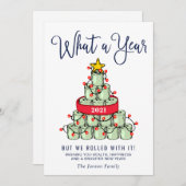 ミニマリスト 1年を振り返るクリスマスグリーティング シーズンカード (正面/裏面)