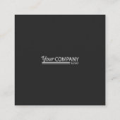 ミニマリスト、2トーン炭、プロフェッショナル写真 スクエア名刺 (裏面)