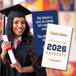 ミニマリスト 2026年卒業生 カスタム情報カード 名刺