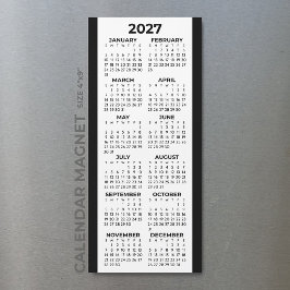 ミニマリスト 2027年 カレンダー マグネット