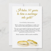 ミニマリスト 50周年結婚記念日招待状 招待状 (裏面)