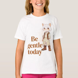 ミニマリスト「Be Gentle Today」オールドソウルキャットTシャツ Tシャツ