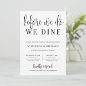 ミニマリスト Before we do we dine リハーサルディナー 招待状 (スタンド正面)