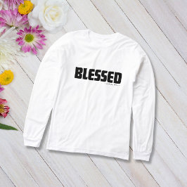 ミニマリスト BLESSED 詩篇119:1 キリスト教の信仰 トライブレンドＴシャツ