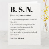 ミニマリスト BSN 看護卒業お祝いギフト カード (黄色い花)