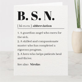 ミニマリスト BSN 看護卒業お祝いギフト カード