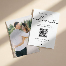 ミニマリスト Capture the Love QR 写真 ハート 名刺