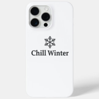 ミニマリスト Chill 冬の雪の結晶 iPhone 15 Pro Ma Maxケース