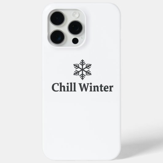 ミニマリスト Chill 冬の雪の結晶 iPhone 15 Pro Ma Case-Mate iPhoneケース (裏面)