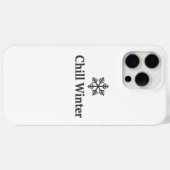 ミニマリスト Chill 冬の雪の結晶 iPhone 15 Pro Ma Case-Mate iPhoneケース (裏面 (横))