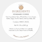 ミニマリスト Cookie ロゴ 食品表示 ラベル (正面)