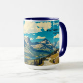 ミニマリスト Glacier National Park ピーク カスタム マグカップ (正面右)