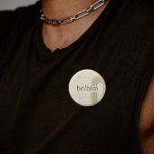ミニマリスト He/Him 代名詞 LGBTQ プライド ピン