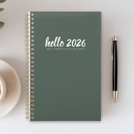ミニマリスト Hello 2026 グリーンプランナー プランナー手帳
