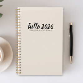 ミニマリスト Hello 2026 サンド プランナー手帳