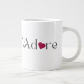 ミニマリスト J'Adore、ロマンティックなフレンチホームデコ ジャンボコーヒーマグカップ (右)