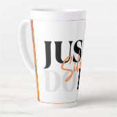 ミニマリスト Just Do It Silence 引用 タル コーヒー マグ (左アングル)