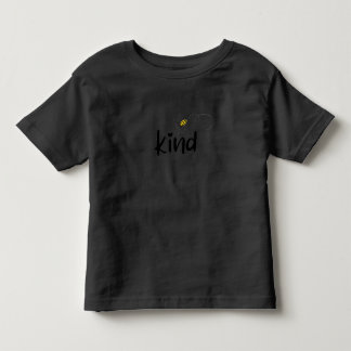 ミニマリスト "kind" グラフィックTシャツ - ブラック コットンTシャツ トドラーTシャツ