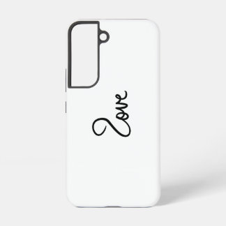 ミニマリスト "love" ワードタイポグラフィデザイン samsung galaxy s22ケース