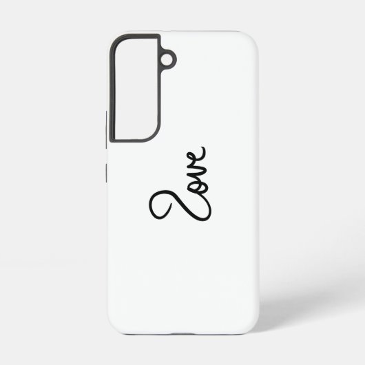 ミニマリスト "love" ワードタイポグラフィデザイン samsung galaxyケース (裏面)