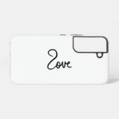 ミニマリスト "love" ワードタイポグラフィデザイン samsung galaxyケース (裏面横)