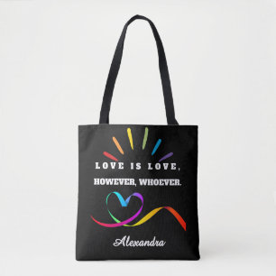 ミニマリスト Love is Love オーダーメイドネーム Pride To トートバッグ