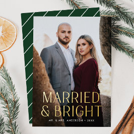 ミニマリスト Married and Bright Green Photo 箔シーズンカード