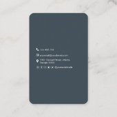 ミニマリスト – QRコードクリーンなシンプルプロフェッショナル 名刺 (裏面)