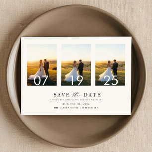 ミニマリスト Save the Date、フォト ボホ Save the Date 招待状