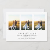 ミニマリスト Save the Date、フォト ボホ Save the Date 招待状 (正面)