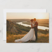 ミニマリスト Save the Date、フォト ボホ Save the Date 招待状 (裏面)