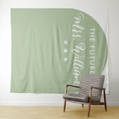 ミニマリスト The Future Mrs. ブライダルシャワーのためのアーチ タペストリー (インサイチュ(横))