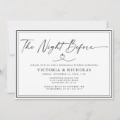 ミニマリスト「The Night Before」モノクロリハーサル 招待状 (正面)