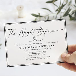 ミニマリスト「The Night Before」モノクロリハーサル 招待状