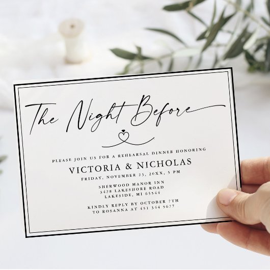 ミニマリスト「The Night Before」モノクロリハーサル 招待状