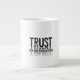 ミニマリスト「Trust」タイポグラフィ コーヒーマグカップ - Inspira ジャンボコーヒーマグカップ