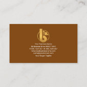 ミニマリストAフレームルーフ建物建築 名刺 (裏面)