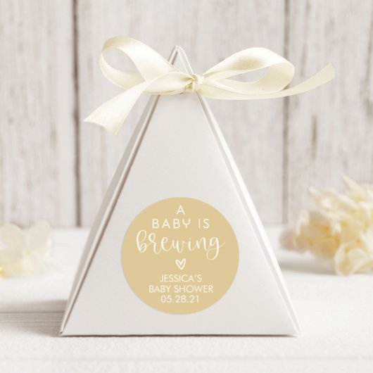 ミニマリストAベビーは赤ちゃんシャワーの好意を醸造している ラウンドシール