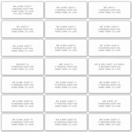 ミニマリストALL CAPS個別住所 シール