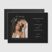 ミニマリストArch写真Date Magneticカードを保存 (正面/裏面)