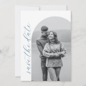ミニマリストArch日付の結婚写真を保存 招待状 (正面)