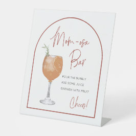 ミニマリストArch Momosaバーベビーシャワーテーブルサイン 台座サイン