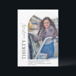 ミニマリストArch Off Center写真30th Birthday 招待状<br><div class="desc">この誕生日の招待には、混合タイポグラフィ、写真お気に入りのとのカスタム文字が含まれる。背面は、写真や無地の文字を変更または追加できる色である。テンプレートを使用して情報を追加する。</div>
