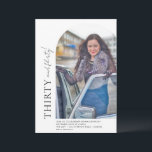 ミニマリストArch Off Center写真30th Birthday 招待状<br><div class="desc">この誕生日の招待には、混合タイポグラフィ、写真お気に入りのとのカスタム文字が含まれる。背面は、写真や無地の文字を変更または追加できる色である。テンプレートを使用して情報を追加する。</div>